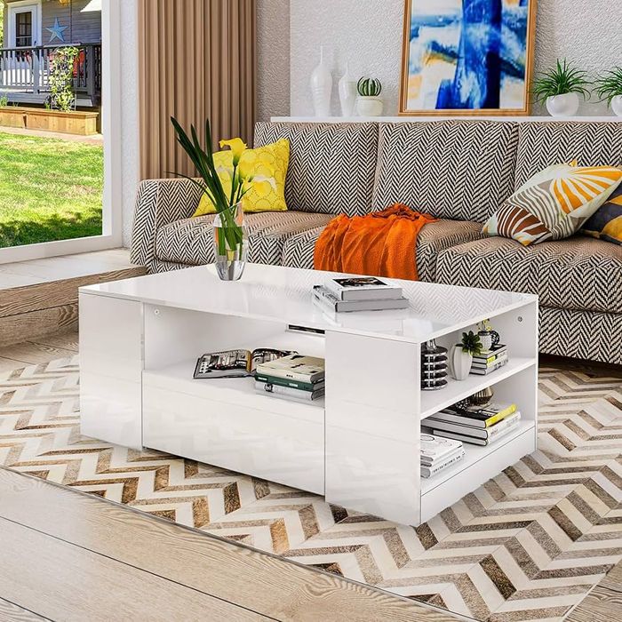 LED Холна Бяла маса   с  LED светлини и равтове