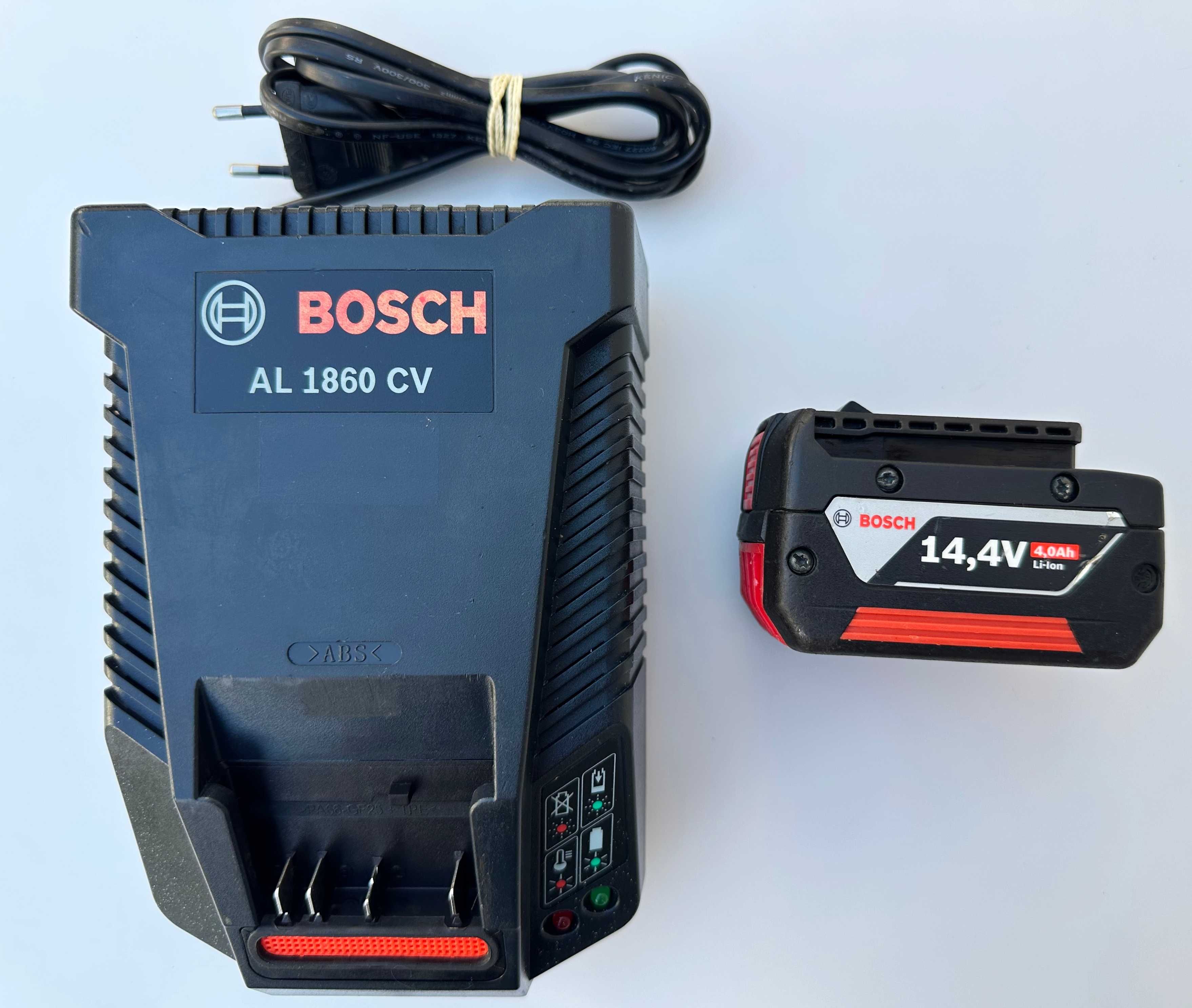 BOSCH AL 1860 CV зарядно устройство и BOSCH GBA 14,4V 4.0Ah батерия