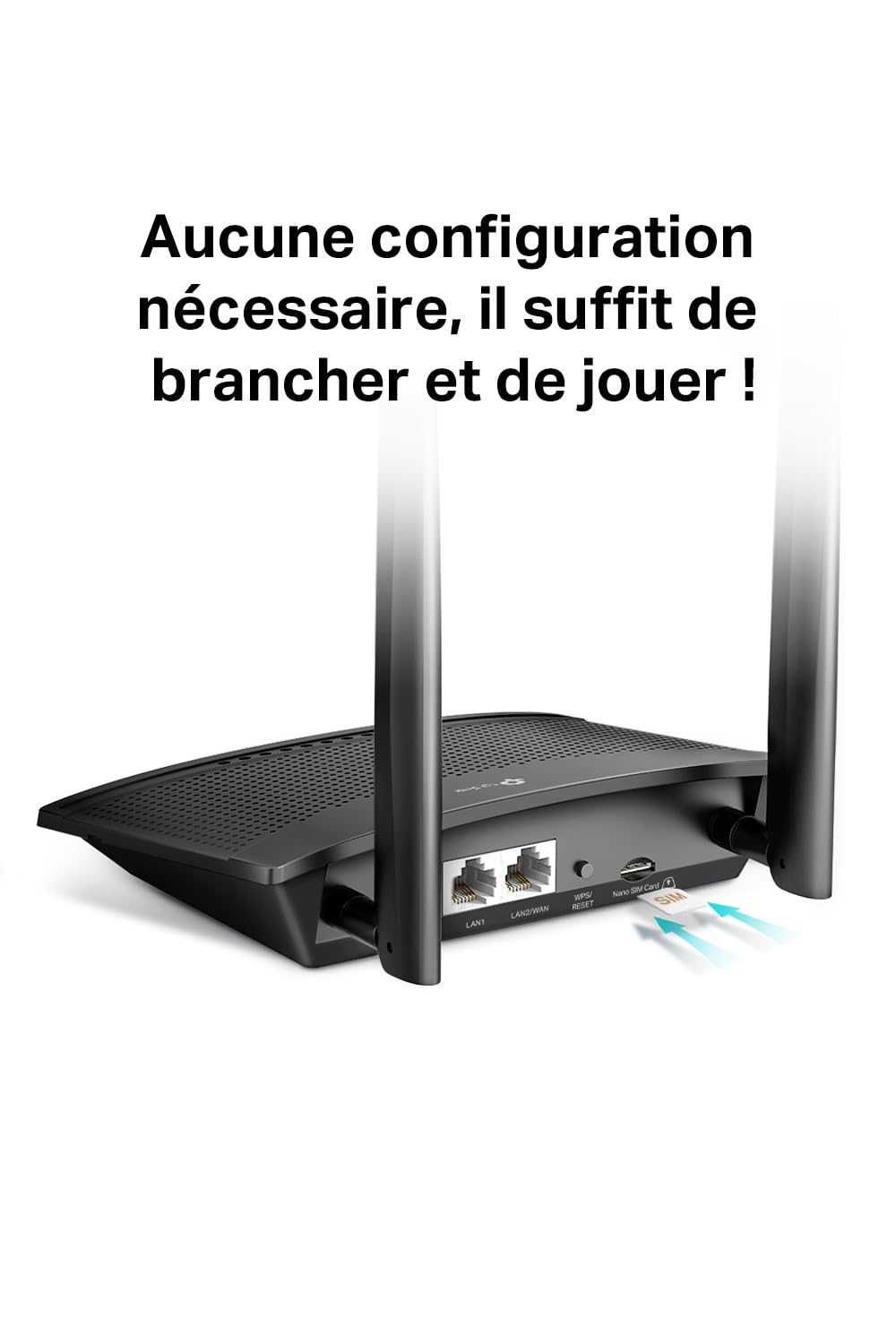 Нов в целофан TP-Link TL-MR110 4G LTE WiFi рутер N300Mbps, SIM карта..