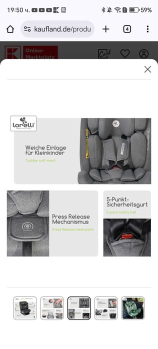 Столче за кола Lorelli - Scorpius, i-Size, 40-150 cm, Black Jasper