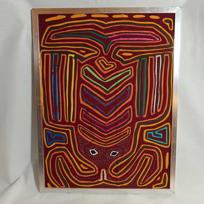 Tablou Art Deco polinezian, stil quilt, colectie, vintage