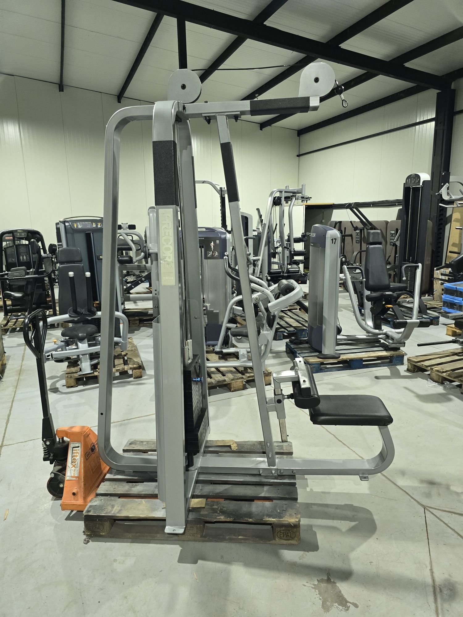 Фитнес уред precor lat mahine горен скрипец професионал USA рециклиран