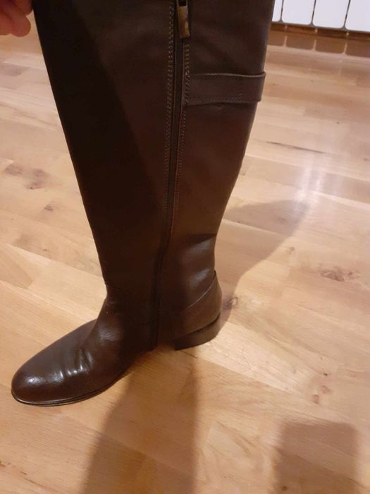 Cizme din piele maro