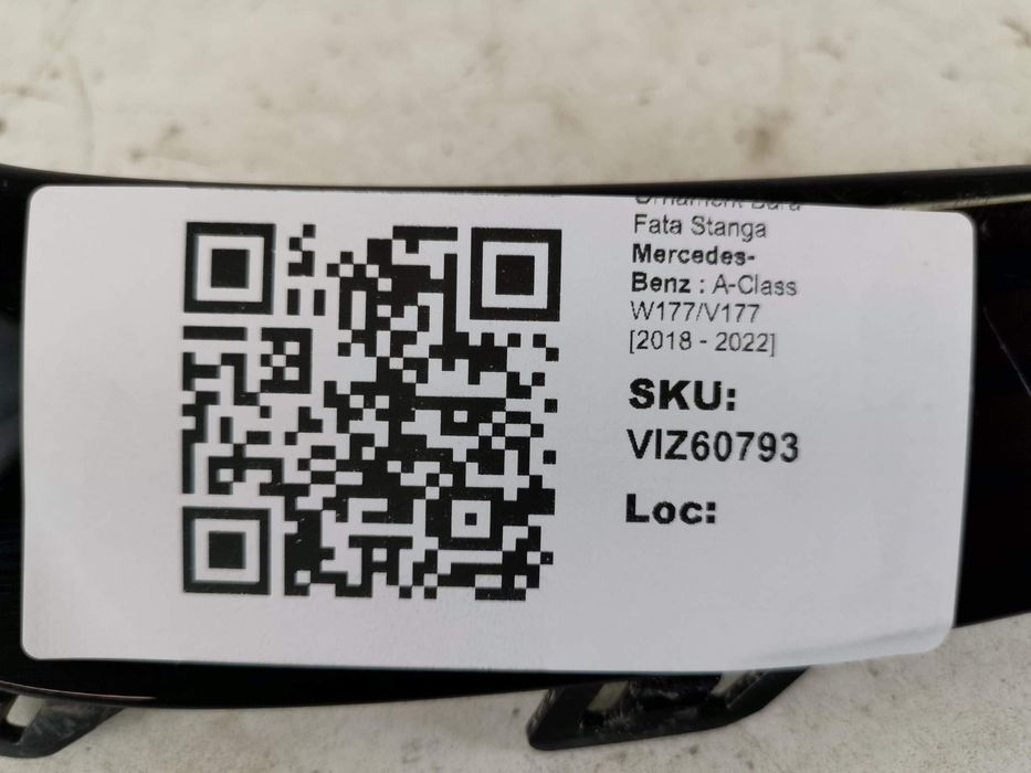 Орнамент Предна Броня Ляв Мерцедес-Бенц А-Клас / Mercedes-Benz A-Class