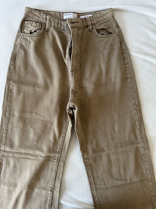 BERSHKA дънки с широки крачоли
