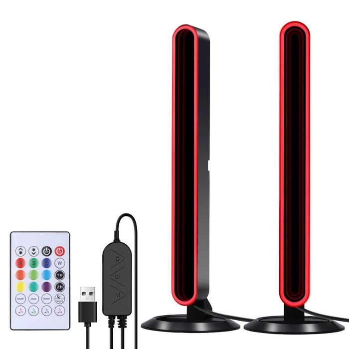 Lampă LED BlitzWolf RGB 2 bucati, 10W, pe sunet