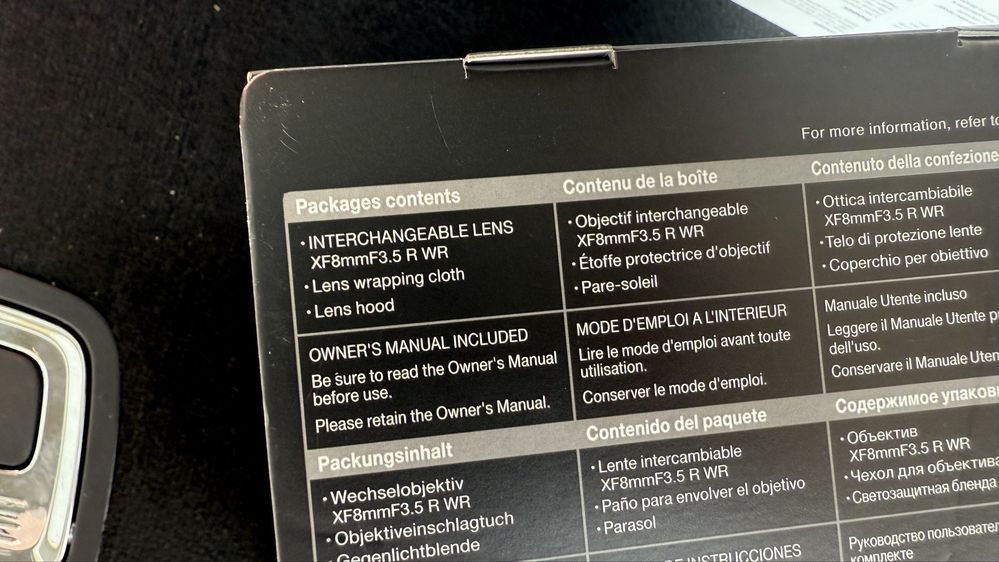 Fujifilm 8mm F3.5 R WR Obiectiv Foto Mirrorless Montura FujiFilm X