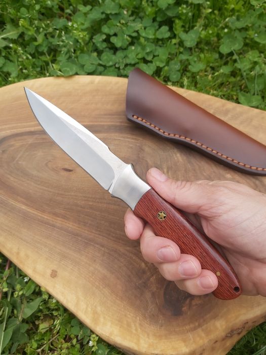 Ловен нож ръчна изработка с кожена кания,фултанг,LN401