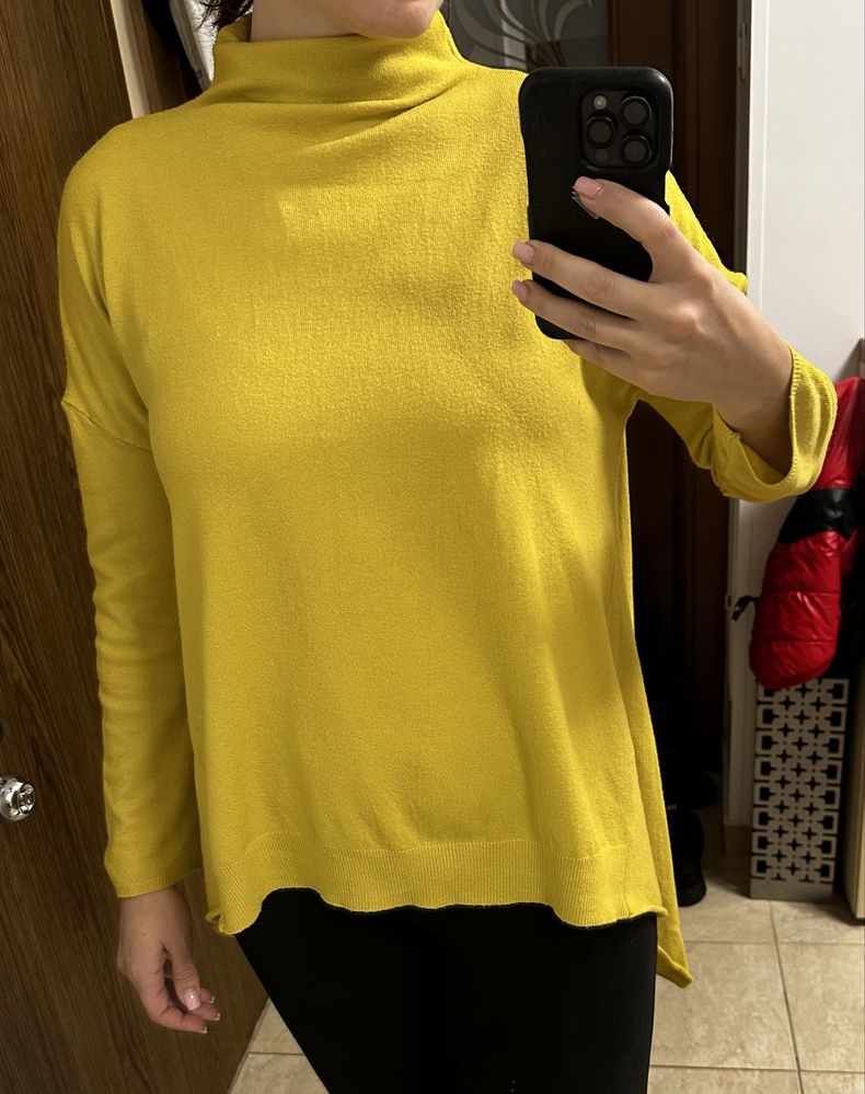 Pulover larg din tricot fin, talie unica
