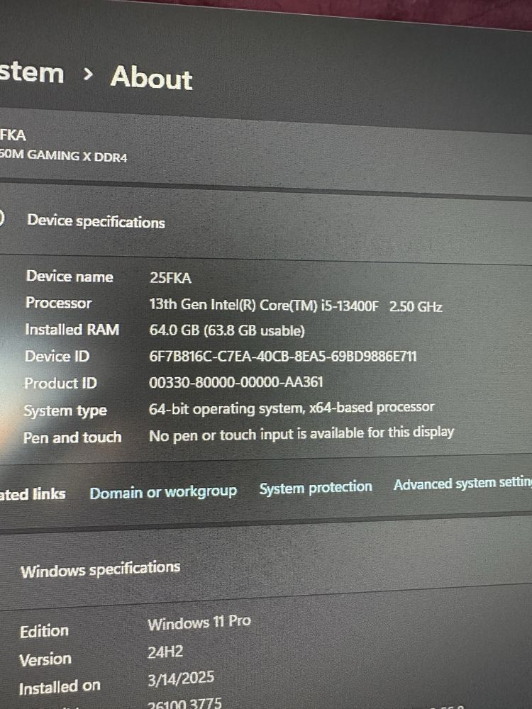PC i5-13400F | 64GB RAM | RTX 4070 12GB