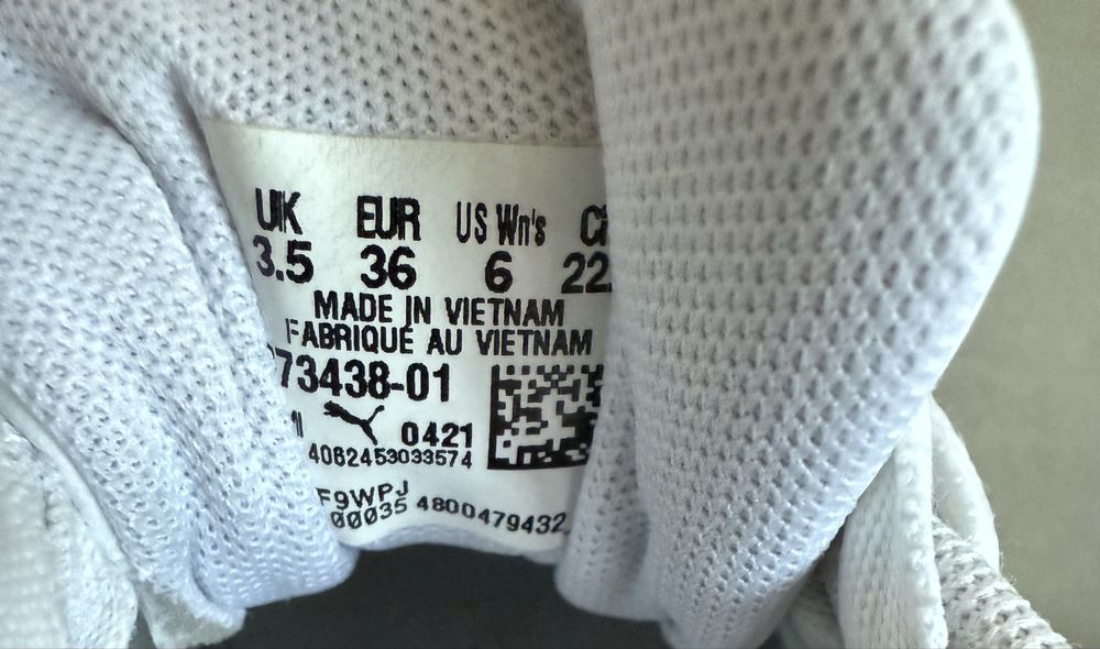Бели дамски кецове Puma (номер 36) – отлично състояние