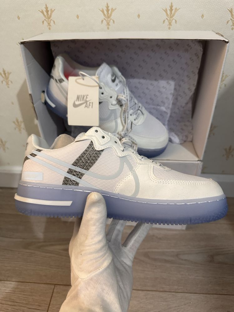 Nike Jordan Air Force 1 React "White Ice" FullBox