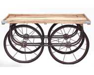 Masa eleganta cu roti bicicleta mari pentru interior sau în aer liber