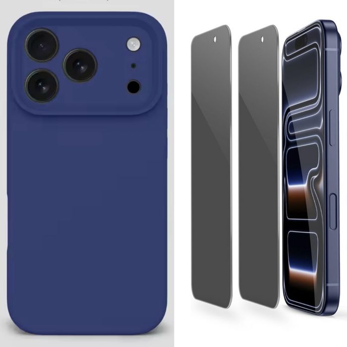 Husa Softin Case + Folie Sticla 6D Privacy Iphone 17 PRO 17 MAX 17 AIR
