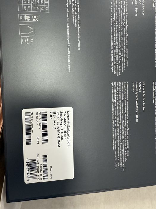 Laptop sigilat microsoft surface 7th edition x elite 16gb 1tb nou
