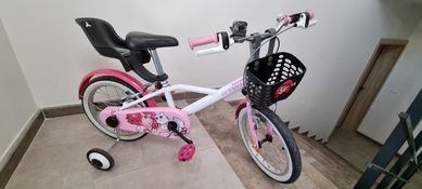 Детски велосипед BTWIN500 doctogirl 16 инча, за деца от 4 до 6 години