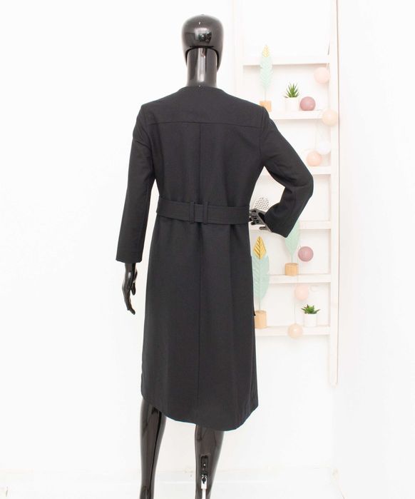 Cos оригинално дамско вълнено преходно палто с колан черно 36 S