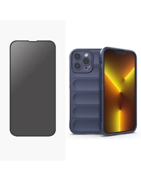 Husa Tpu Interior Fin+Folie Sticla 6D Privacy Iphone 16 PLUS PRO MAX