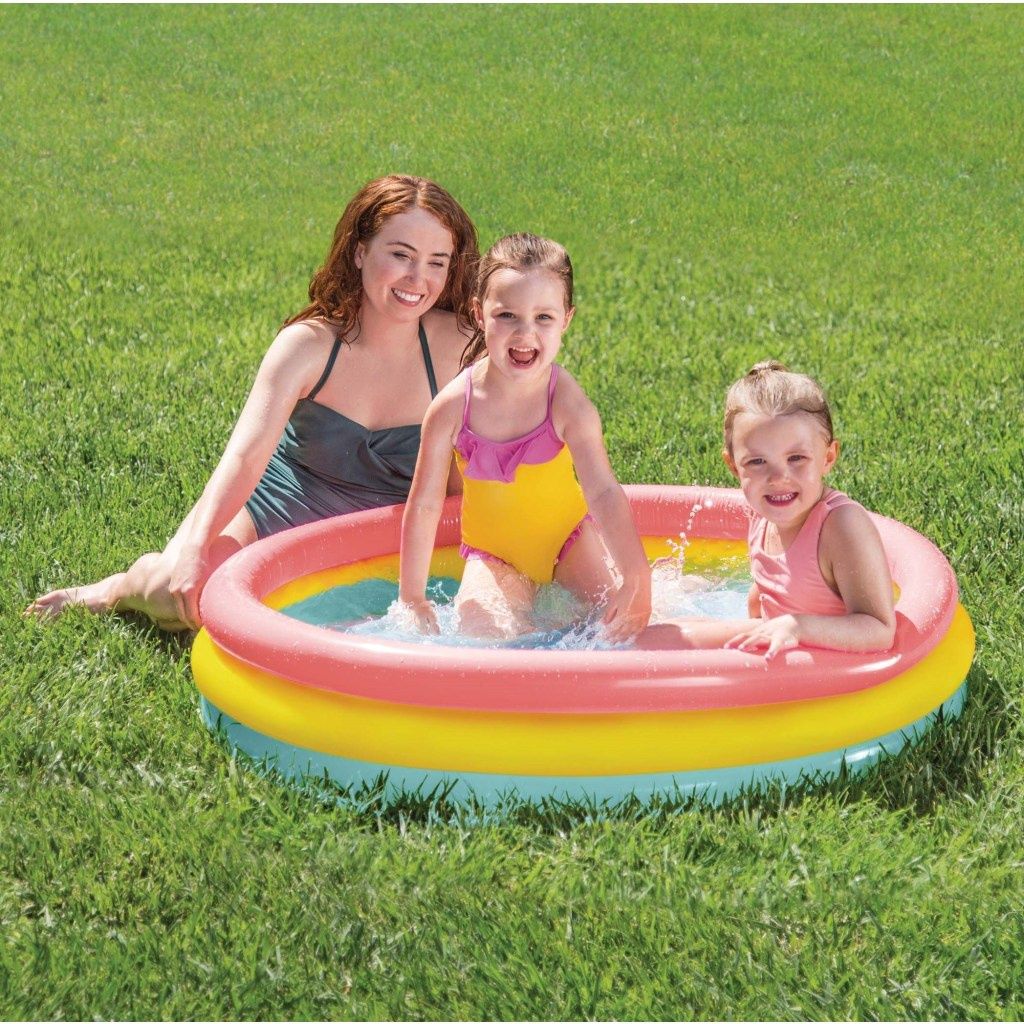 Надувной бассейн INTEX "Радуга", 147×33 см, для детей от 2 лет