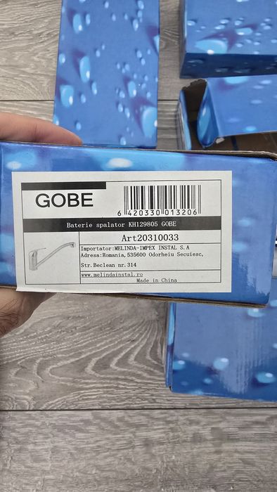 Baterie spalator cu pipa mobila GOBE KH129805, monocomanda, cromat