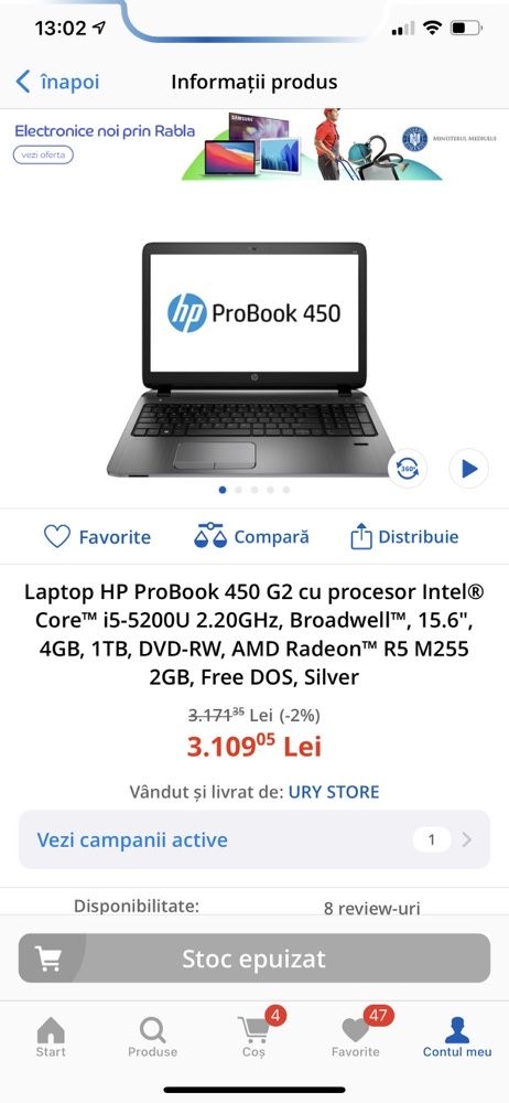 Laptop hp probook