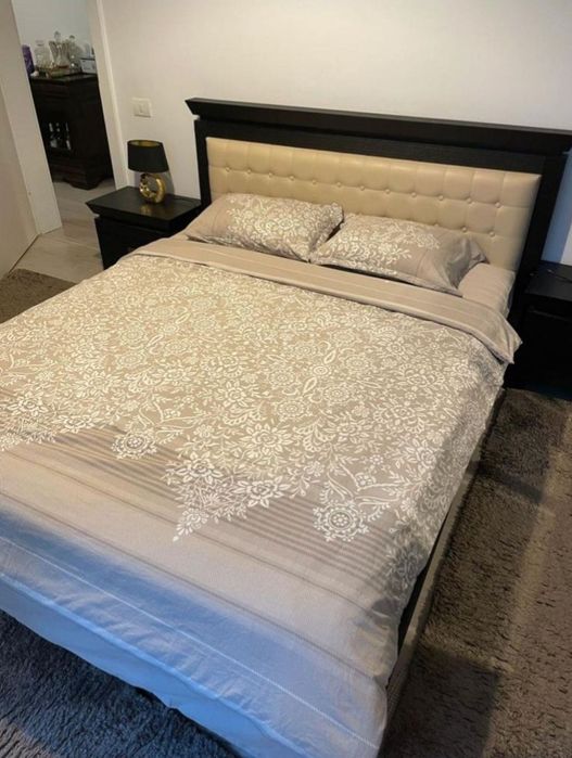 cadru pat Saigon Charcoal naturlich 160 x 200 Cm dormitor lemn elegant