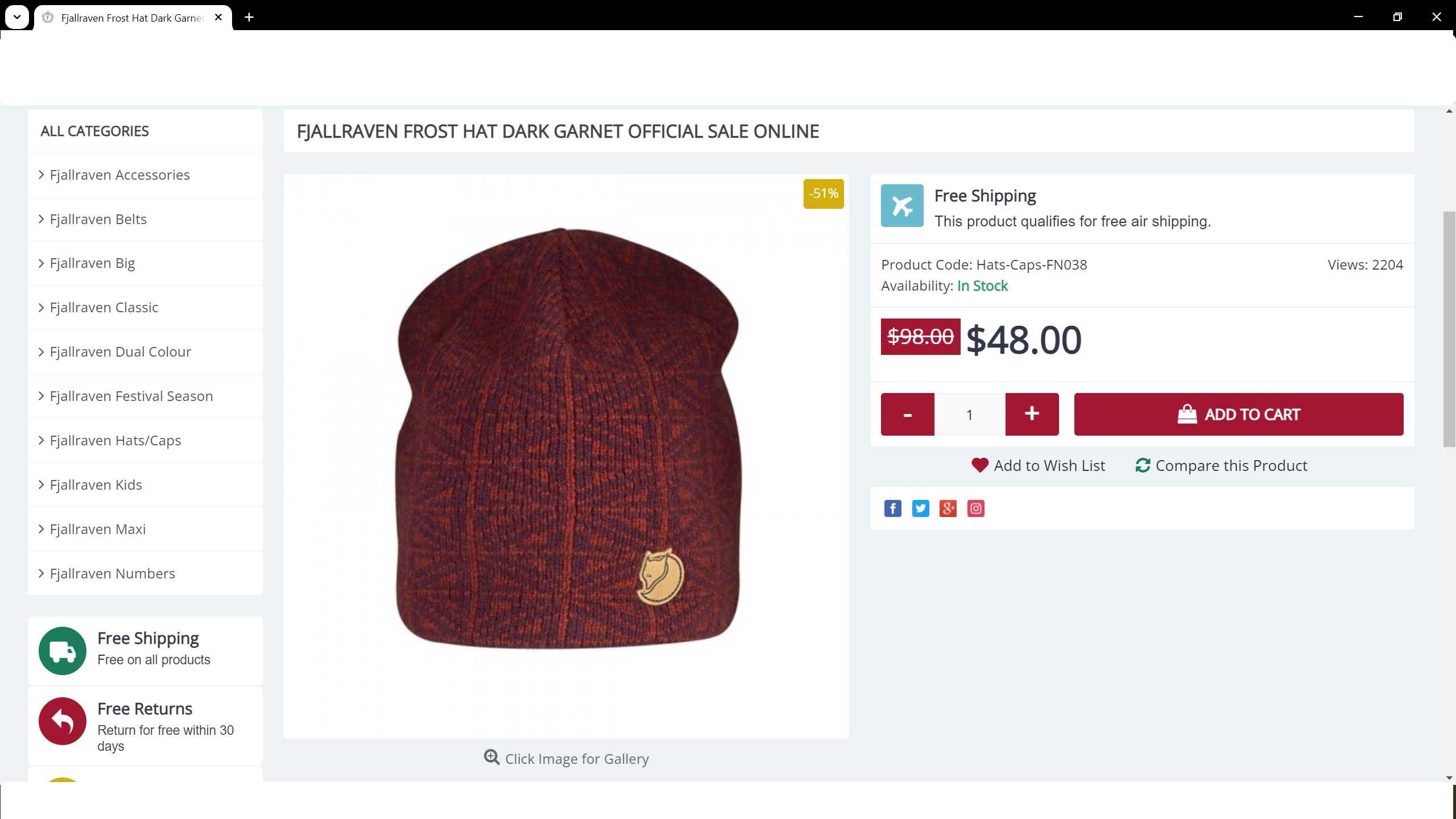 FJALLRAVEN FROST HAT 100% Lambswool размер One Size шапка 100% Вълна