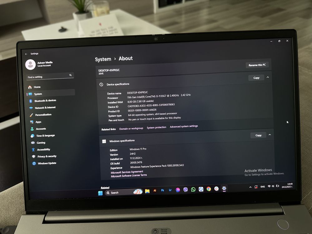 Лаптоп Lenovo ThinkBook 15 Gen 2, i5-11th, 8GB RAM, 512GB SSD