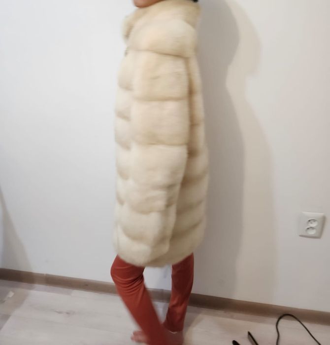 Натуральная норковая шуба Arctic crown