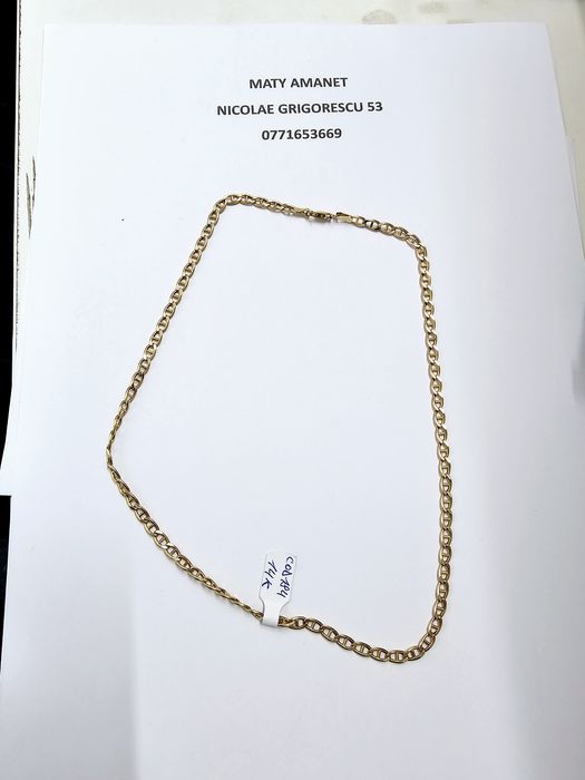 Maty Amanet Lantisor din aur 14 k 7.18 g cod 184
