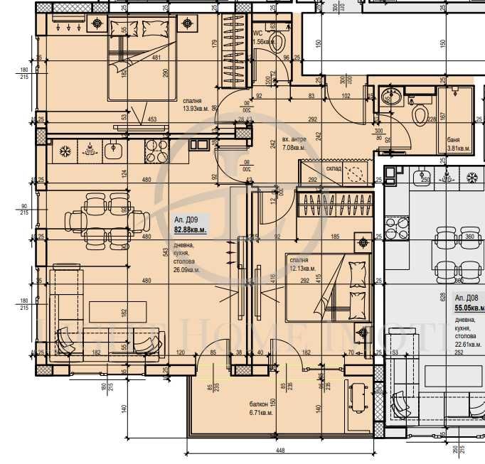 Продава се Тристаен апартамент в Пловдив, Остромила - 103 кв.м за 1353 €/кв.м - Снимка #3