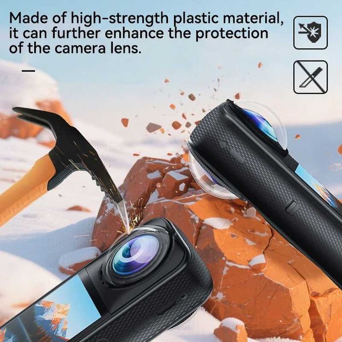 Protectie obiective lentile sticky lens pt camera actiune Insta360 X5