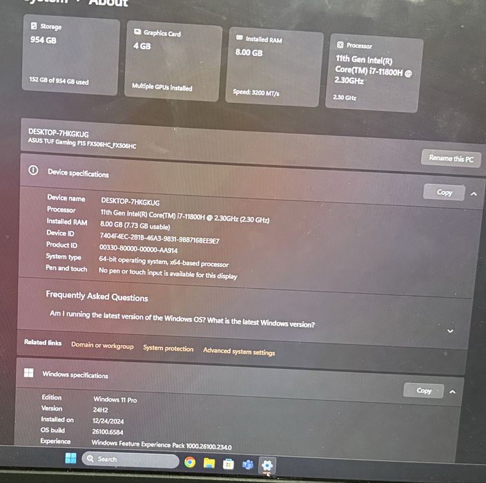 Asus Tuf F15 FX506HC