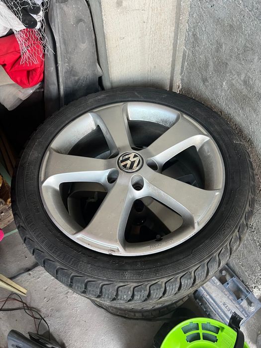 Jante originale vw 5x112 anvelope noi