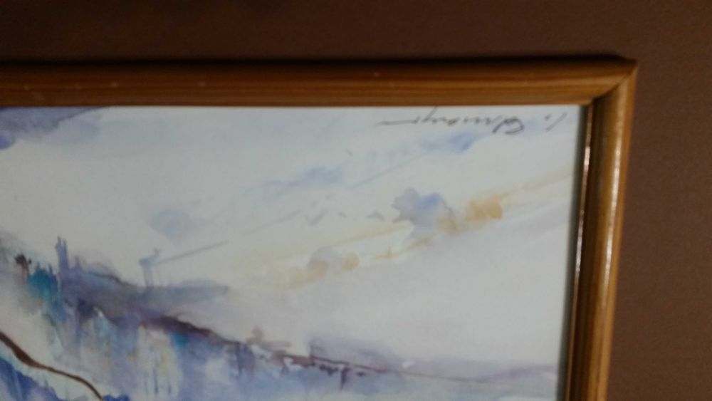 Подписан акварел от И. Едмайер, само за 19 лева. В хубава рамка.