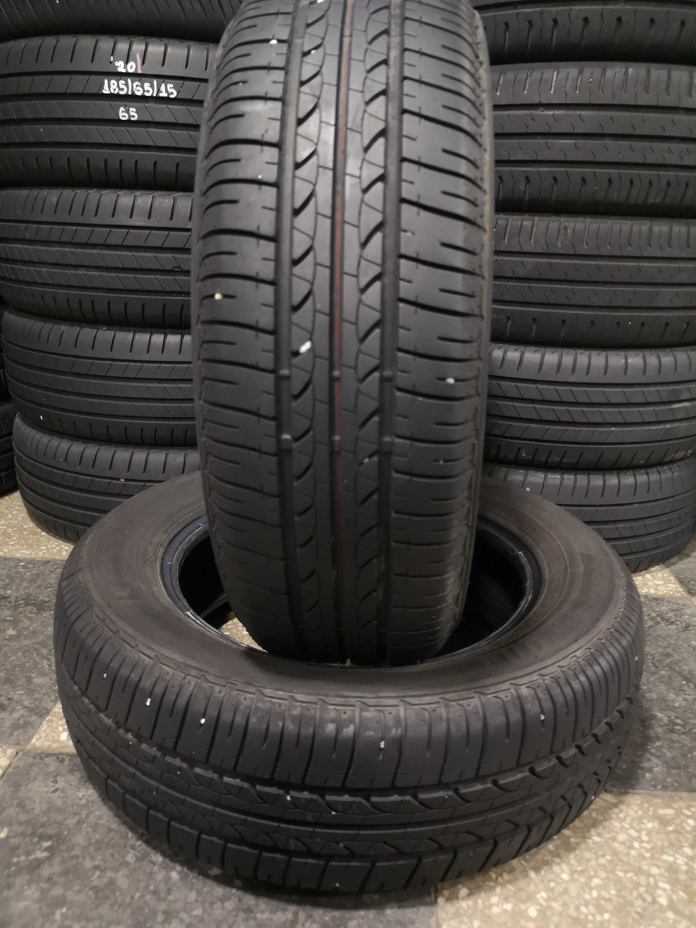 2бр 185/65/15 BRIDGESTONE 6,8мм грайфер дот:19г безплатен монтаж