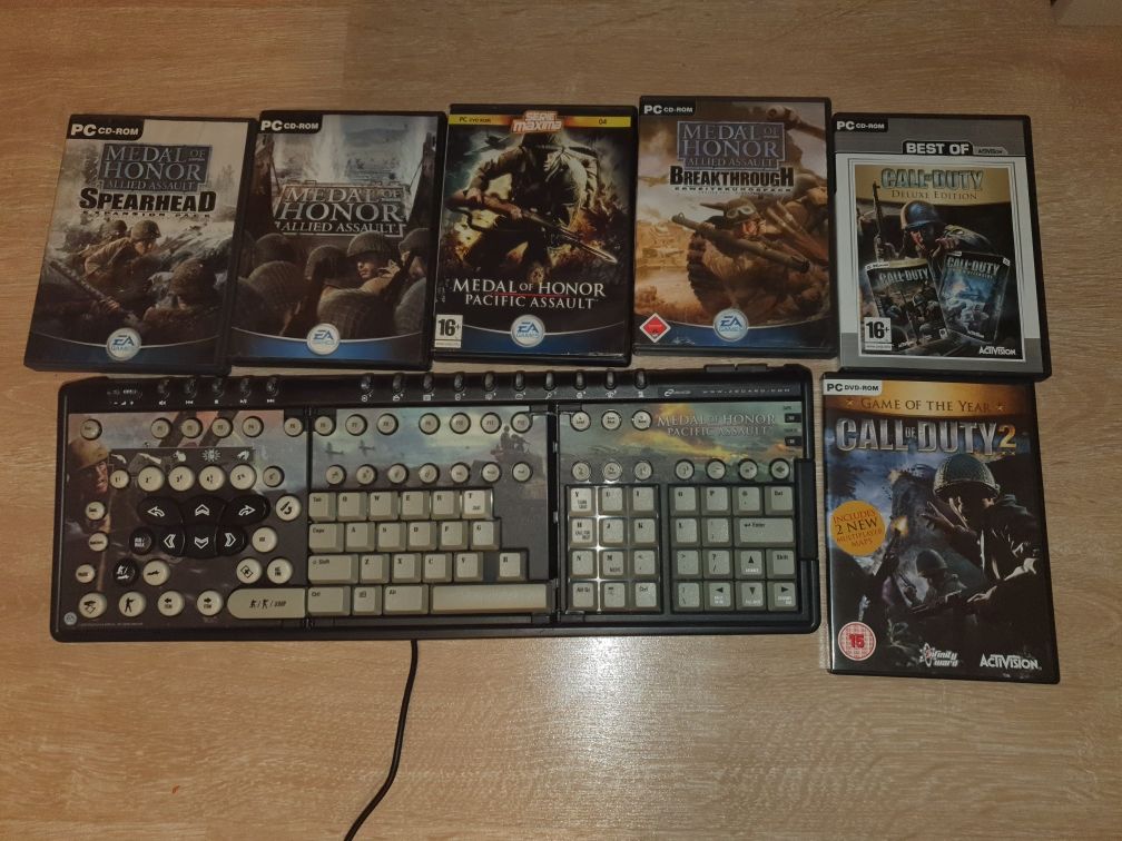 jocuri pc call of duty și medal of honor + tastatura