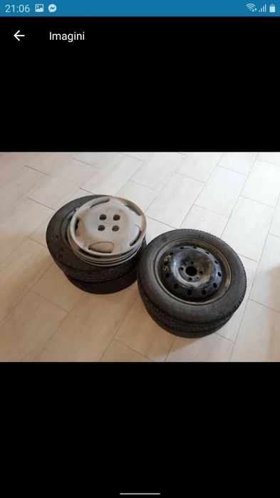 Roți fiat punto  cu capace 5buc