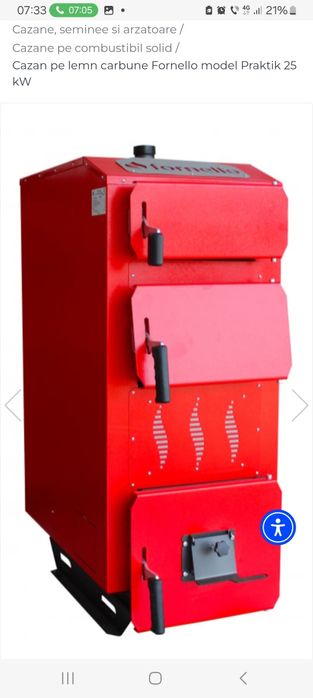 Centrala pe lemne fornello