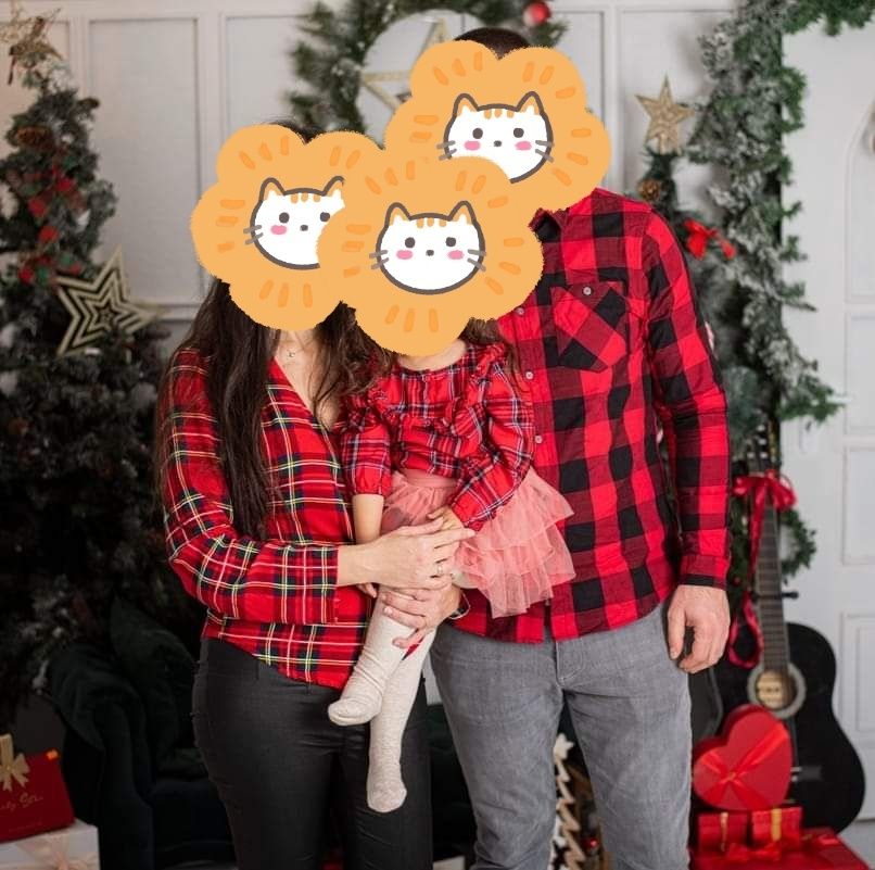 Коледни дрехи - мама, татко и момиче