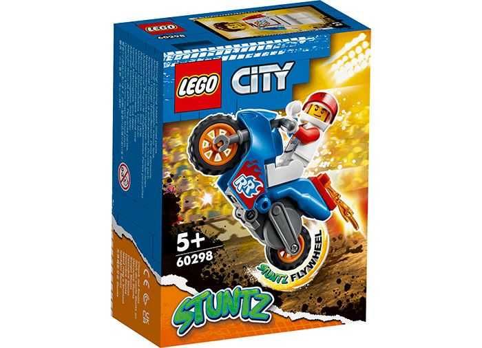 LEGO City STUNTZ Motocicleta de cascadorie-racheta 60298, 14 piese