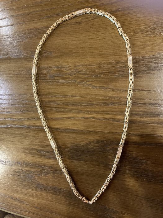 14к Златен синджир, ланец - тип кралска плетка