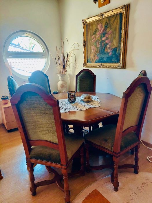 Set Masă 6 scaune Lemn masiv