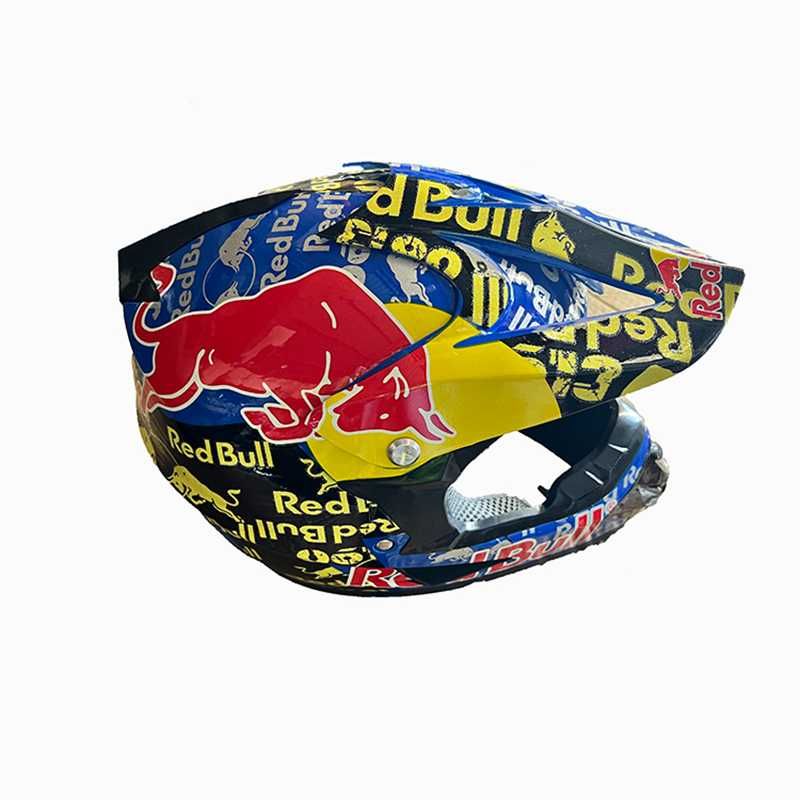 Кросова каска RED BULL, Full Face, DOT, Размер: S/M - Вело, Мото, ATB