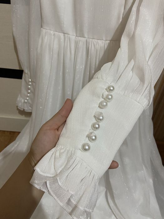 Шифон матасынын қазақша көйлек