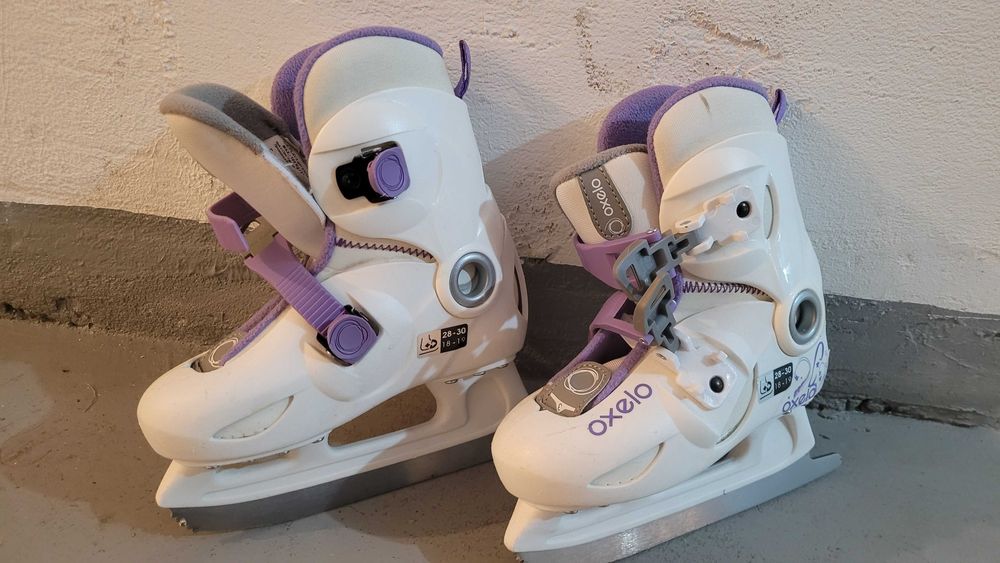 Patine Oxelo Play 3 alb copii marime reglabila 28-30