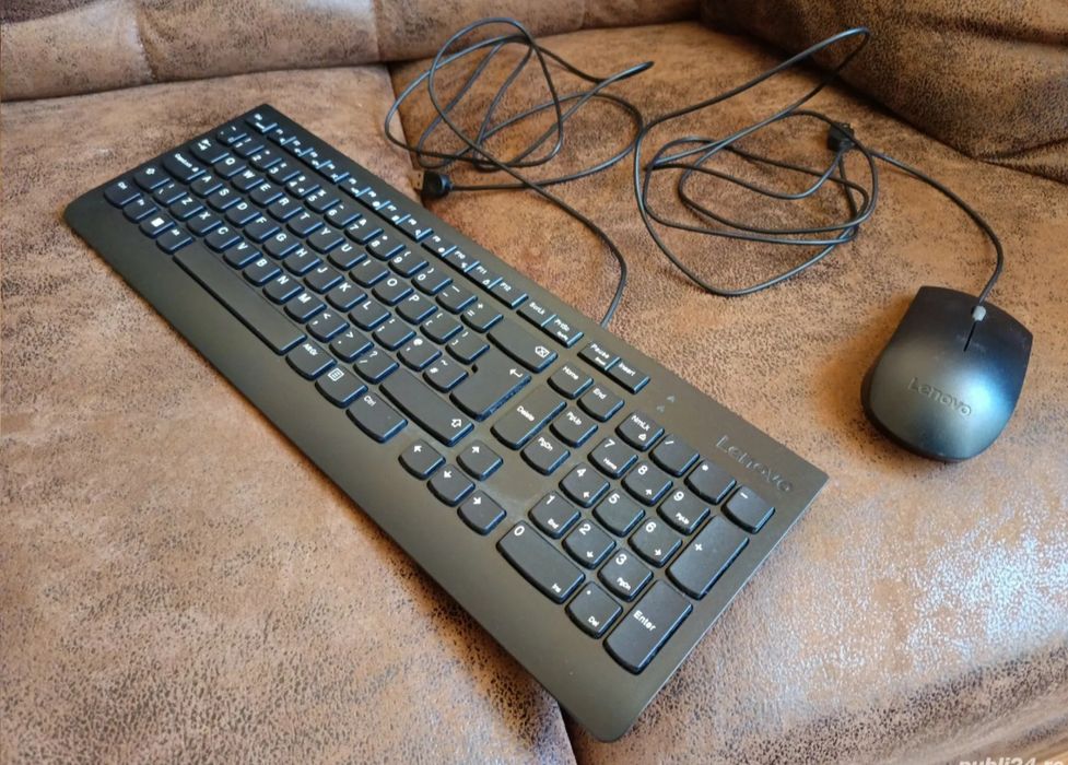 Set tastatura și mouse cu fir Lenovo noi nefolosite