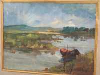 tablou impresionist semnat -ulei-55-45 cm