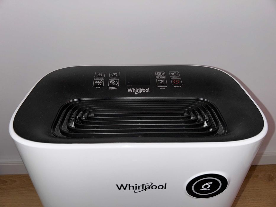 Dezumidificator Whirlpool DE20W5252, 20 L/24 h, Rezervor 6.5 L, Alb