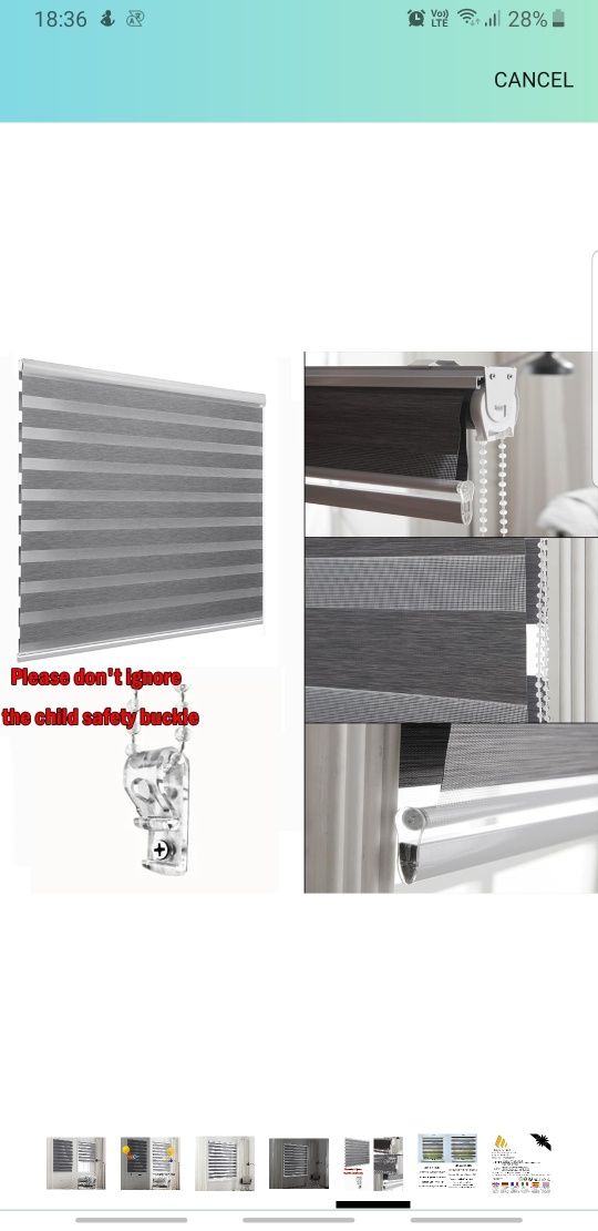 Jaluze vertical interior zi/noapte culoare fina gri
